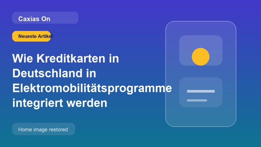 Wie Kreditkarten in Deutschland in Elektromobilitätsprogramme integriert werden