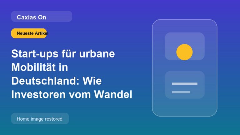 Start-ups für urbane Mobilität in Deutschland: Wie Investoren vom Wandel der Branche profitieren können