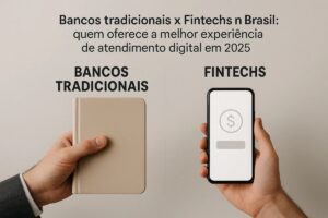 Bancos tradicionais x Fintechs no Brasil: quem oferece a melhor experiência de atendimento digital em 2025?