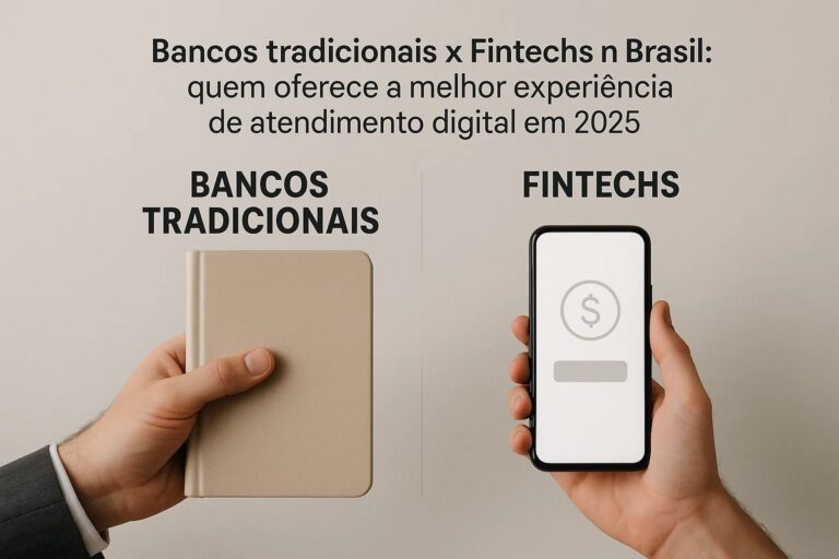 Bancos tradicionais x Fintechs no Brasil: quem oferece a melhor experiência de atendimento digital em 2025?